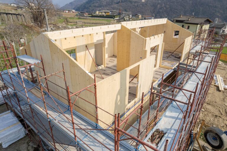 involucro abitativo in legno per casa in bioedilizia